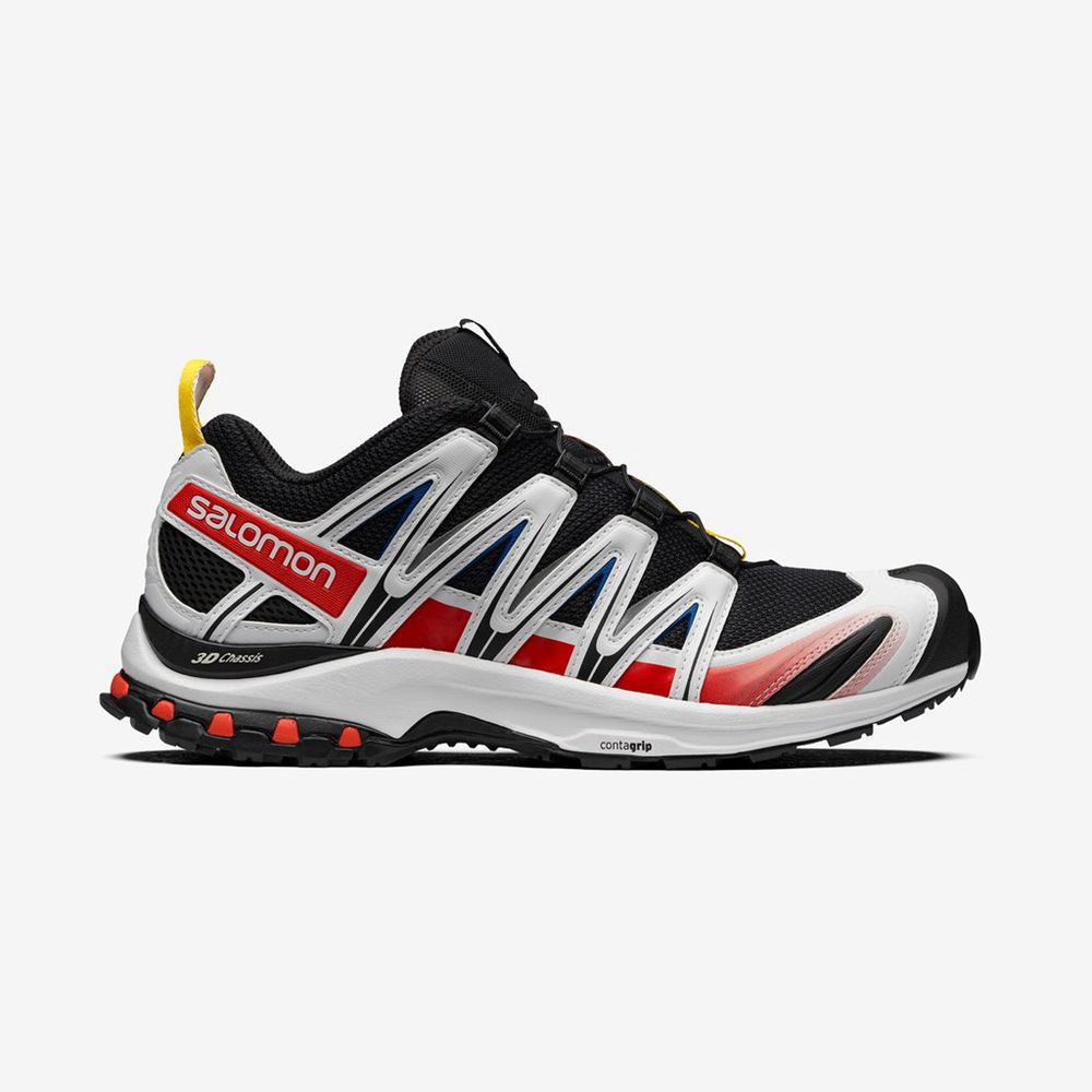 Zapatillas Trail Running Salomon Hombre Negras / Blancas - Salomon Argentina XA PRO 3D RACING BK/W ,